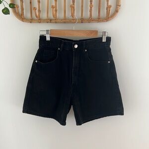 ZARA High Waisted Mom Jean Shorts